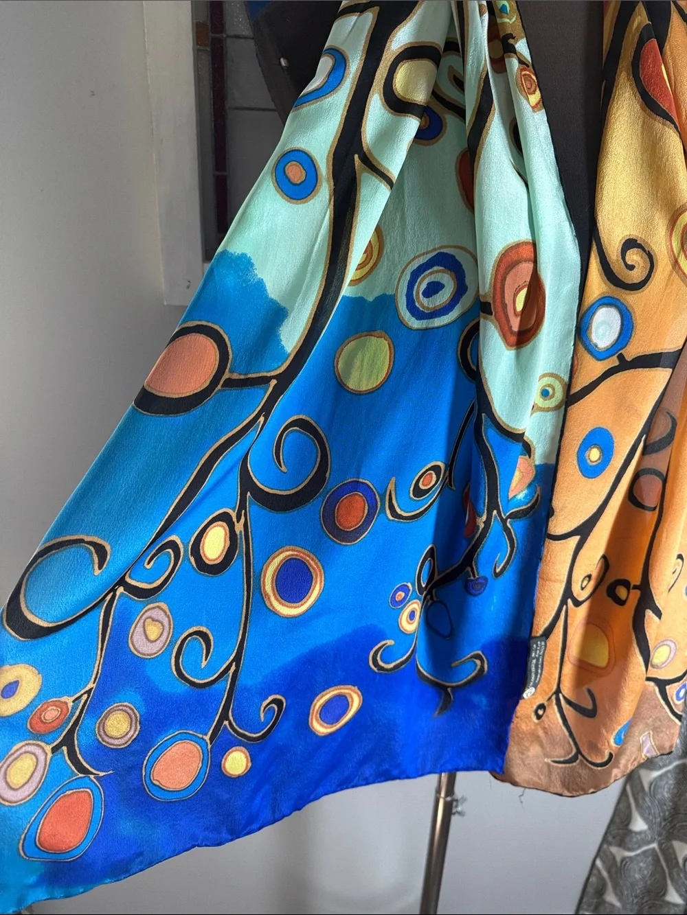 Cocoon House 100% Silk Tree of Life Scarf inspired by Gustav Klimt– Art Nouveau